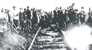 Строительство железнодорожной ветки на участке Джаркуль-Троицк, 1912-1913 гг.